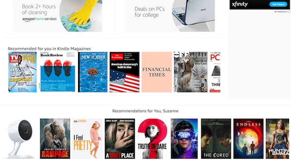 Design the First Page of Your eCommerce Site Amazon Images