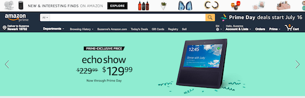 Design the First Page of Your eCommerce Site Amazon Urgency