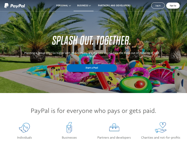 PayPal website