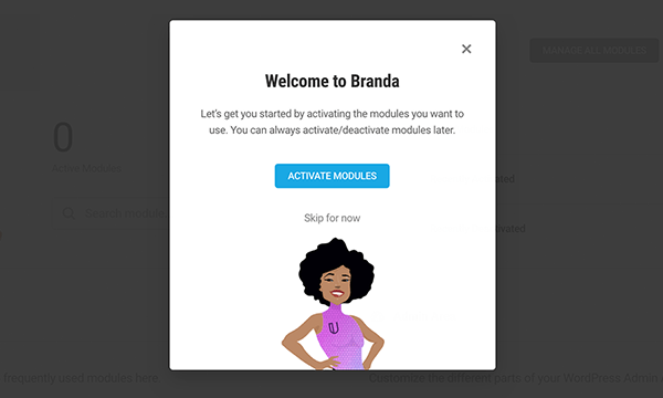 Bulk select customization modules Branda