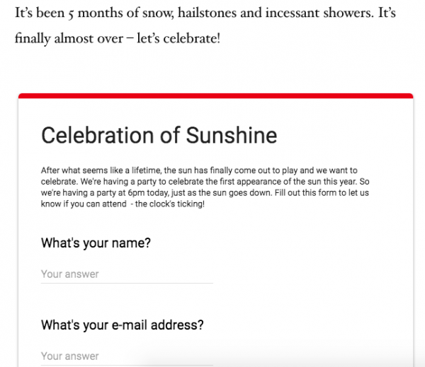 Google Form Preview