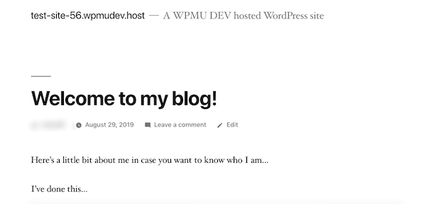 Preview your blog page in WordPress
