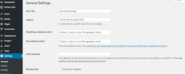 Adjust your WordPress settings