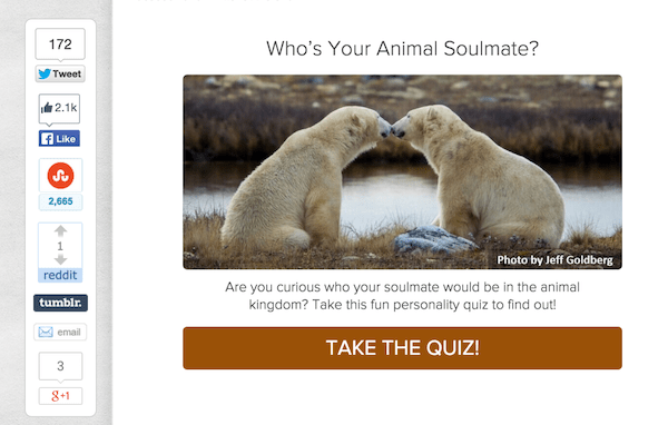 World Wildlife Fund's simple yet effective outcome quiz