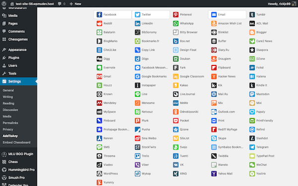 This plugins range of social networks is huge