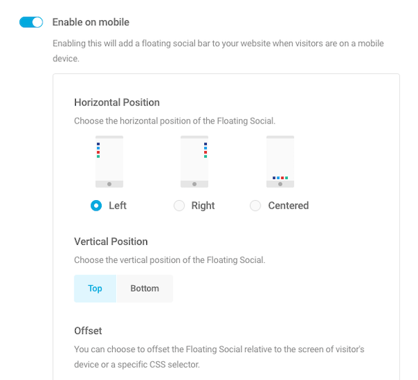 Choose whether or not to display on mobile