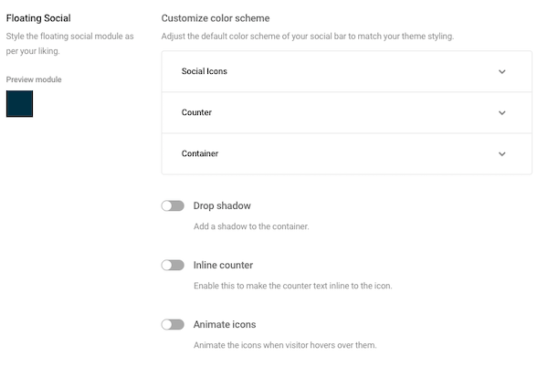 Adjust the style and appearance of your social buttons