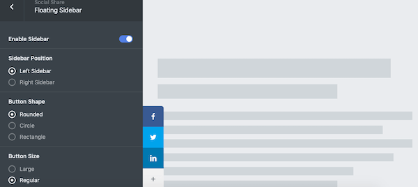 Add a floating social sidebar to your pages and posts
