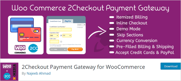 2Checkout Payment Gateway for WooCommerce image