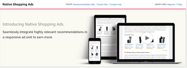 Use amazon shopping to entice visitors