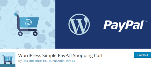 WordPress Simple PayPal Shopping Cart image