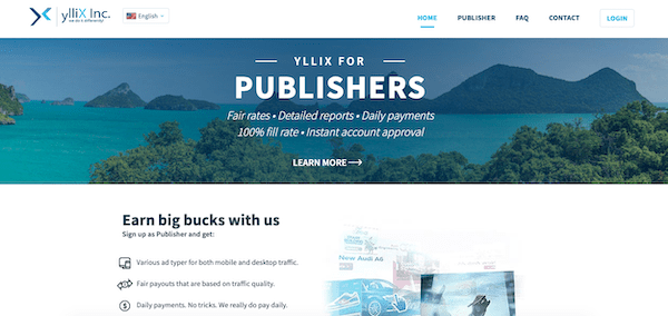 ylliX is a platform that lets you monetize your blog
