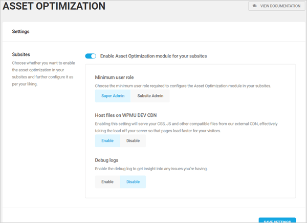 Humminbird Asset Optimization screen.