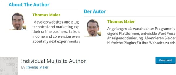 Individual Multisite Author WordPress plugin.