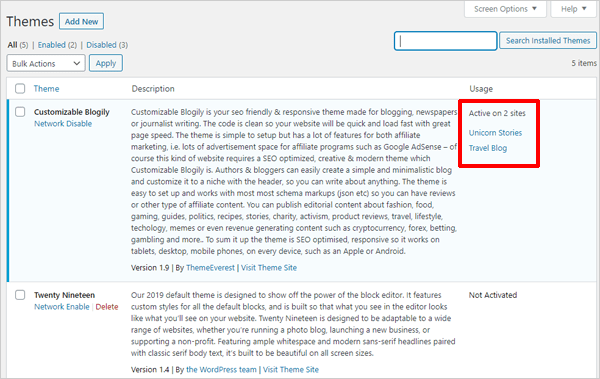 Multisite Enhancements
