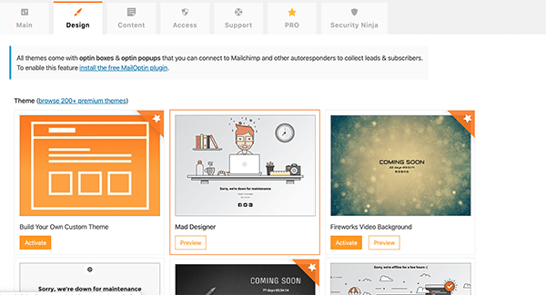 Under Construction design page.