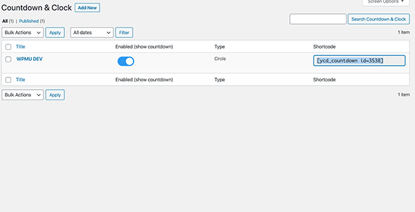 Countdown and coming soon enable clock.