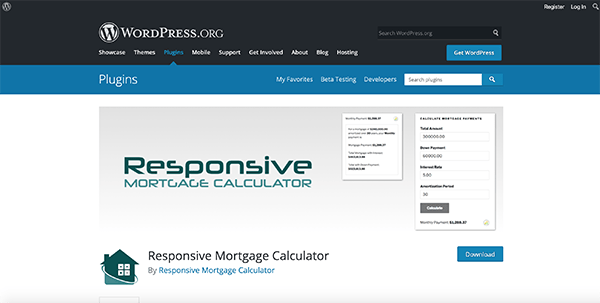 Responsive Mortgage Calculator.