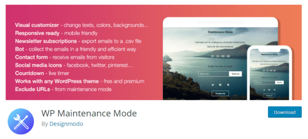 WP Maintenance Mode image