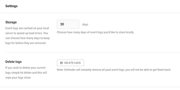 The Settings area.