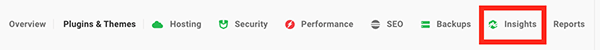 insights tab.