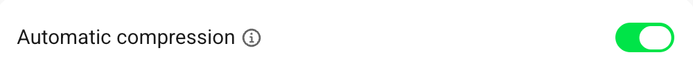 Automatic compress toggle.
