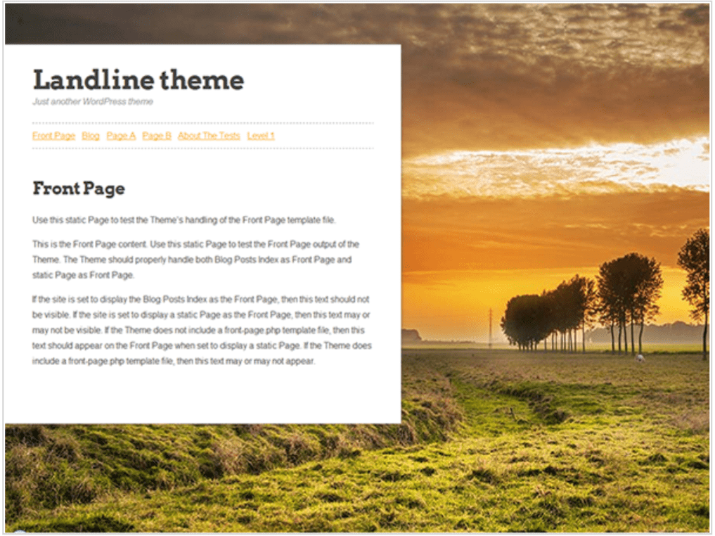 Landline theme