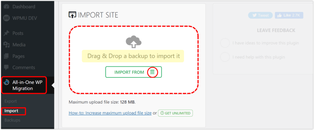 All-in-one import