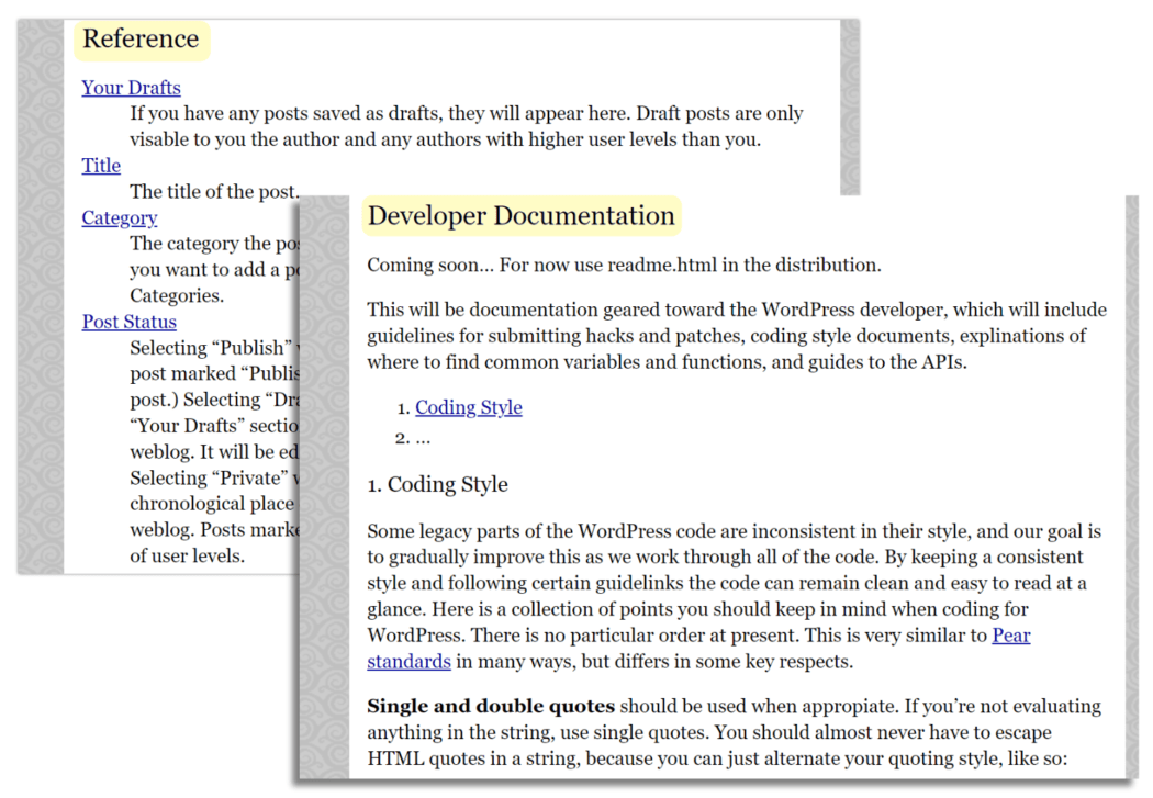 2003 Docs > Reference & Developer Documentation