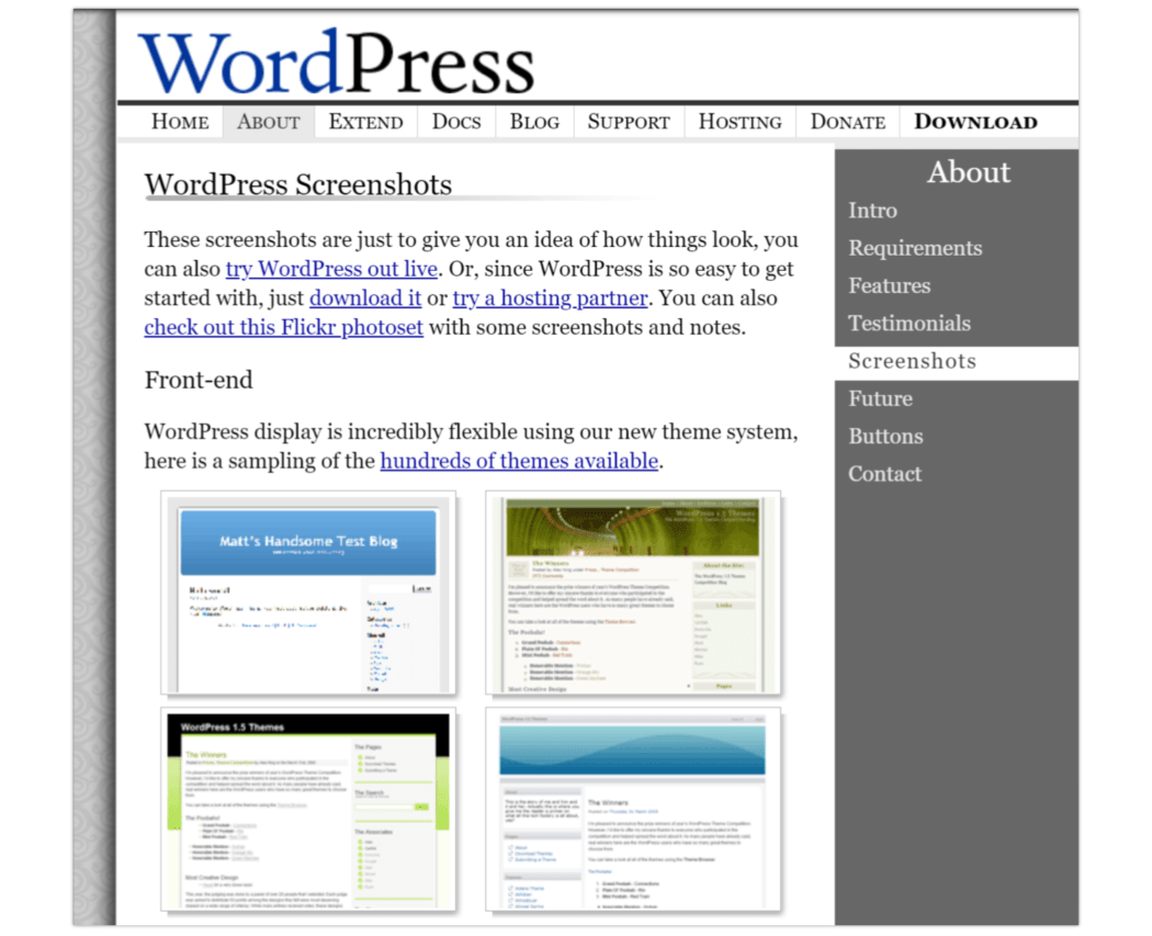 2005 About > Screenshots
