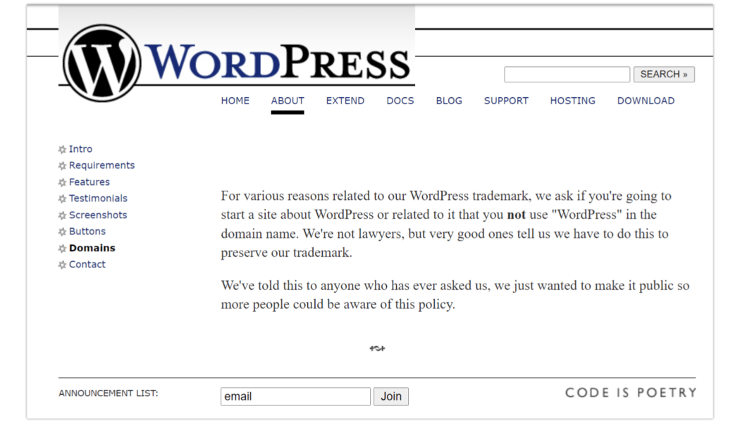 2006 About > Domains