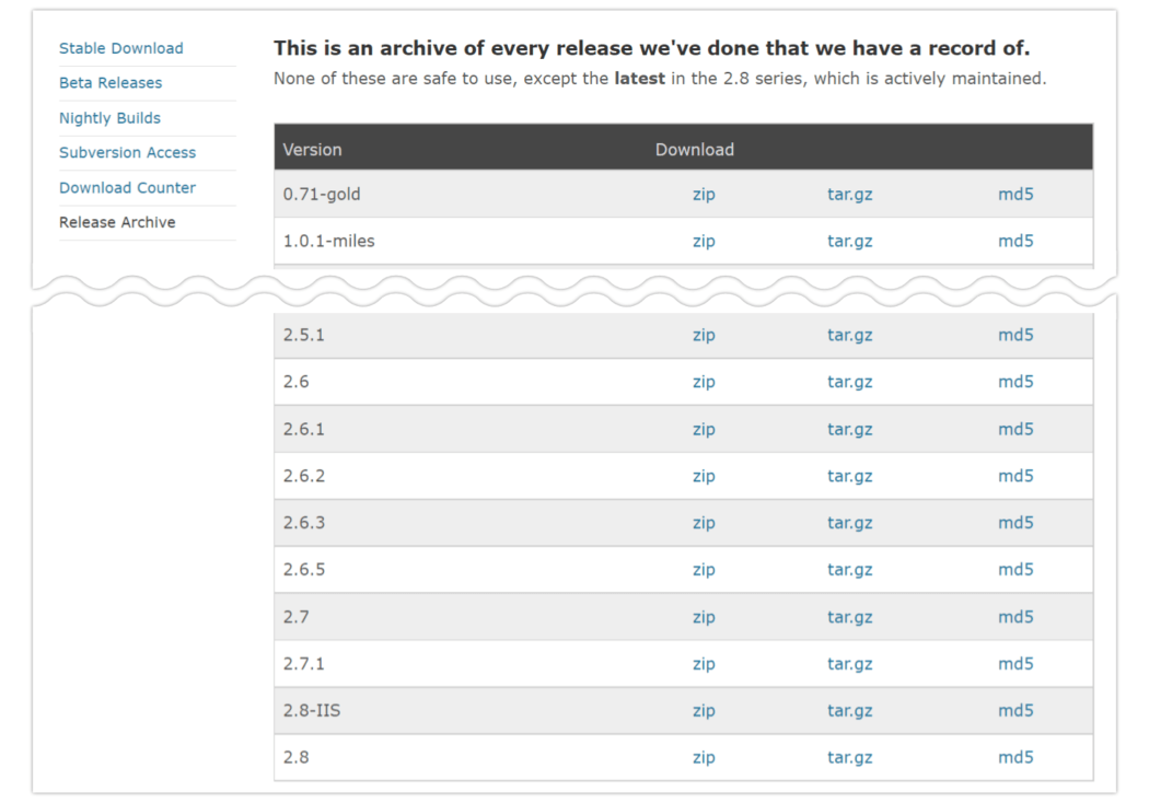 2009 Download > Release Archive