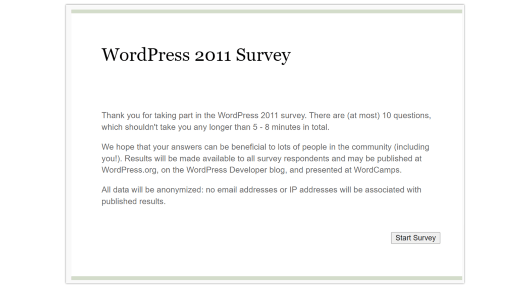 2011 > Survey Page
