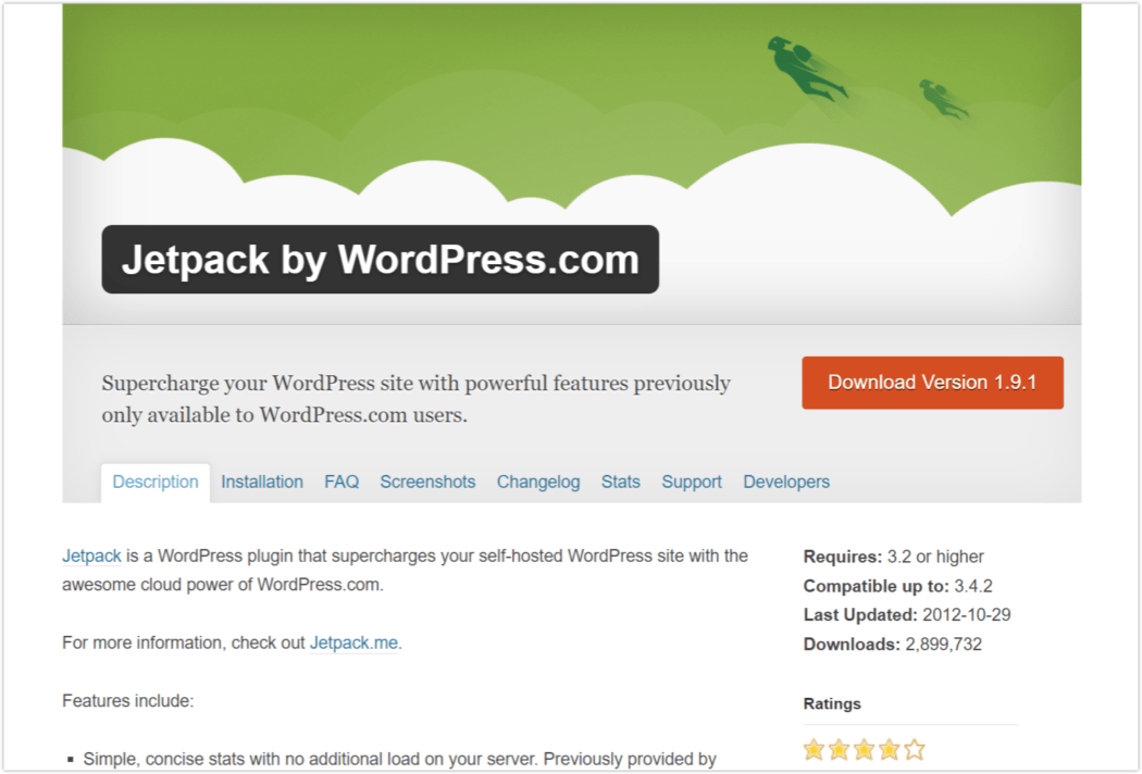 2012 Most Popular Plugin – Jetpack