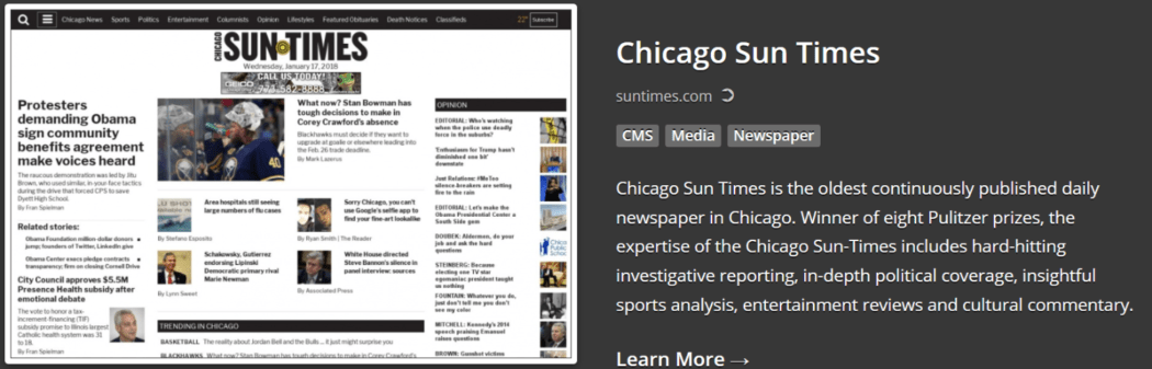 2017 Showcase – Chicago Sun Times