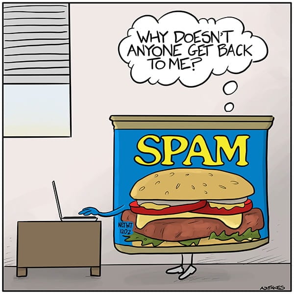 Spam cartoon.