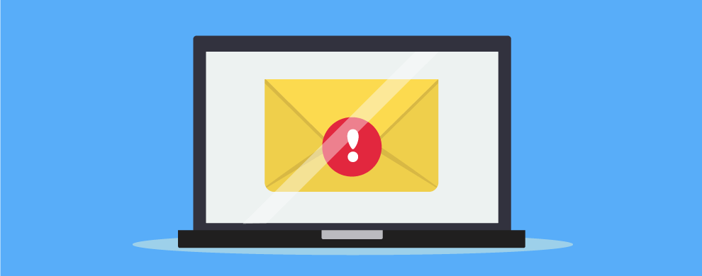 Spam image of envelope with exclamation mark.