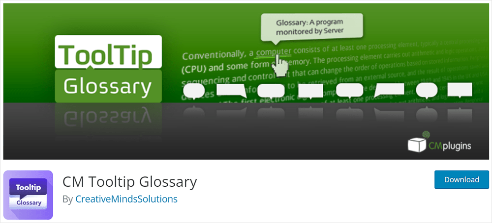 CM Tooltip Glossary