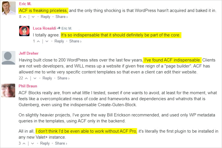 WordPress users love Advanced Custom Fields