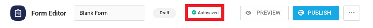 Auto-saving a draft form