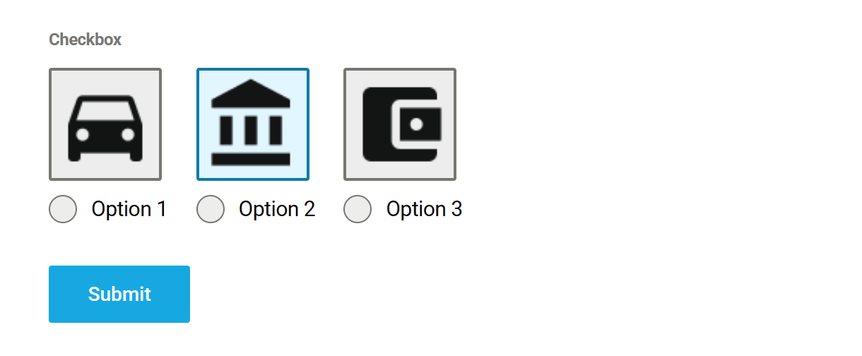 Example of images in checkbox fields