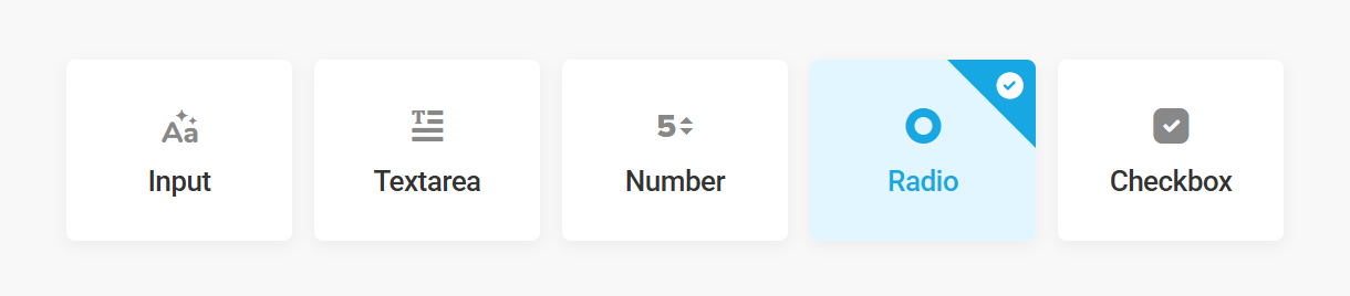 Add a Radio field to a form