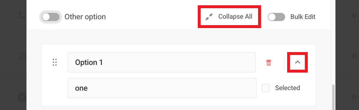 Expand/collapse all field label options