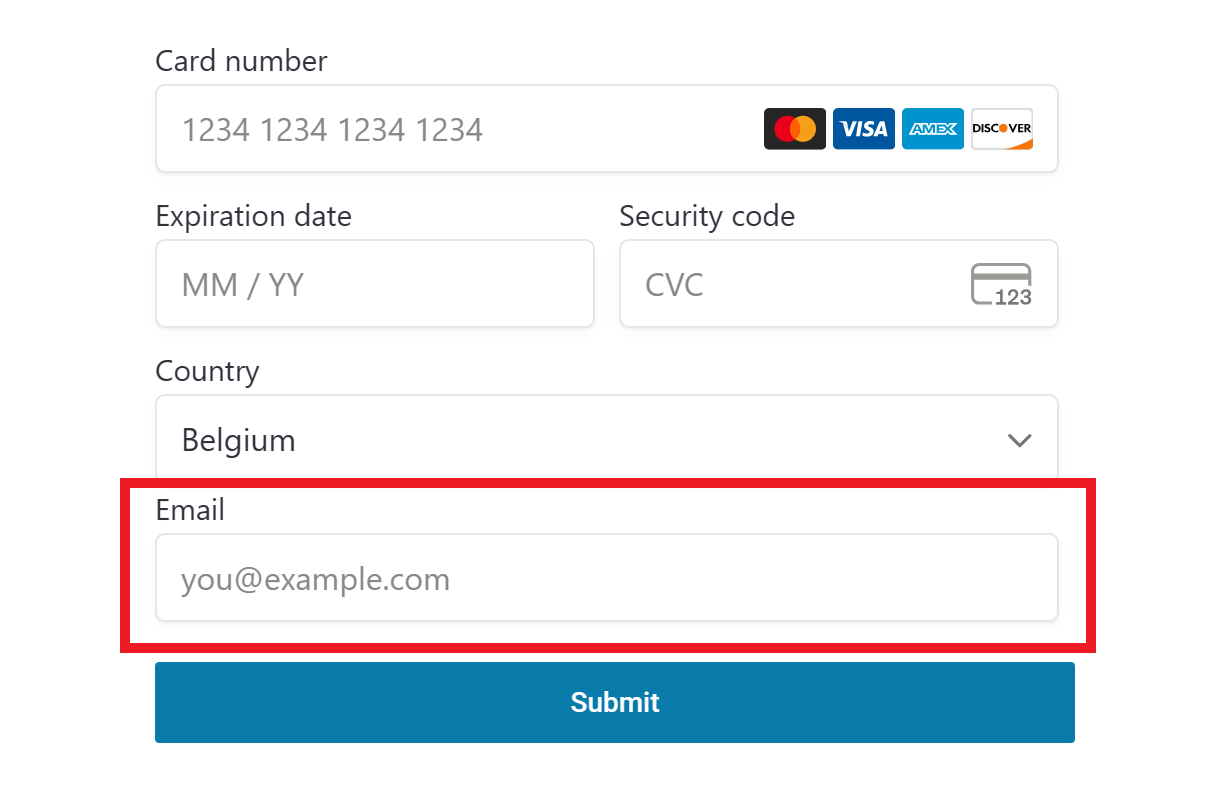 Email address is required for Stripe checkout