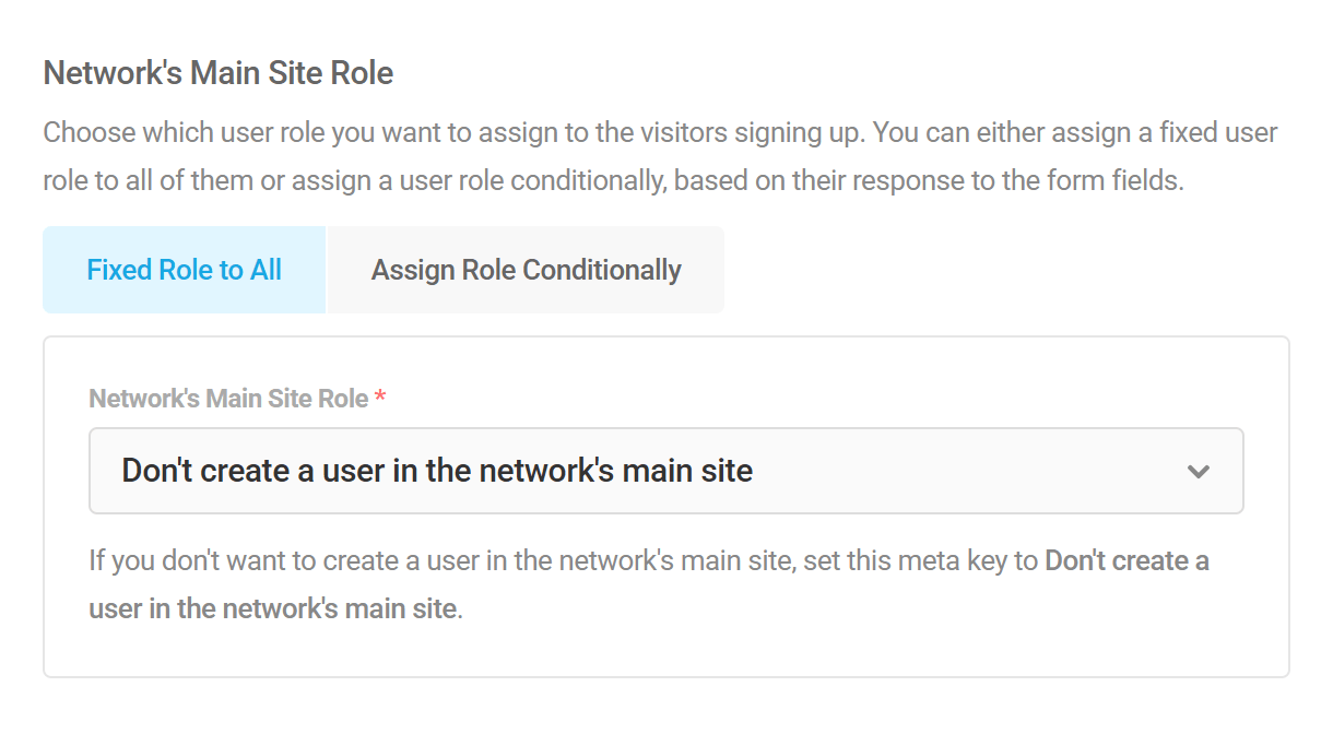 Assign user role in Forminator registration form