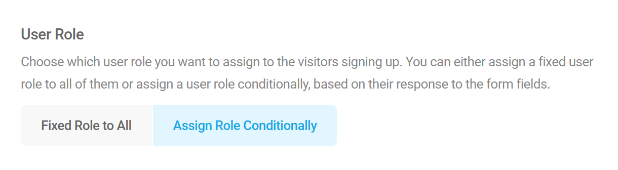 Assign user role in Forminator registration form
