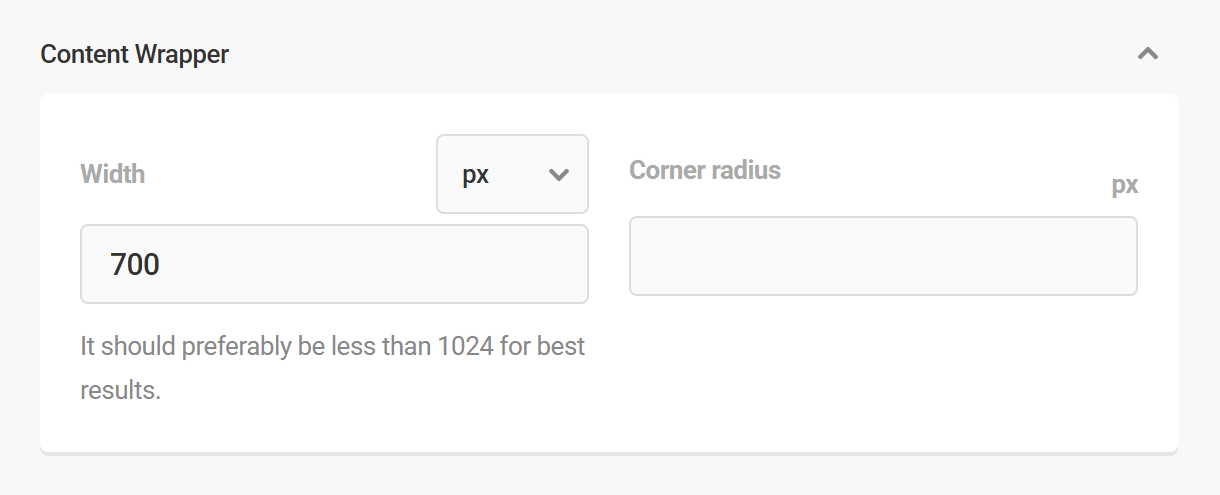 Branda DB Error Page content wrapper design options