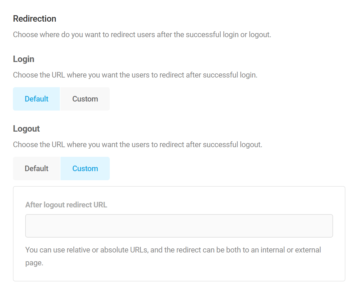 Branda login screen redirects