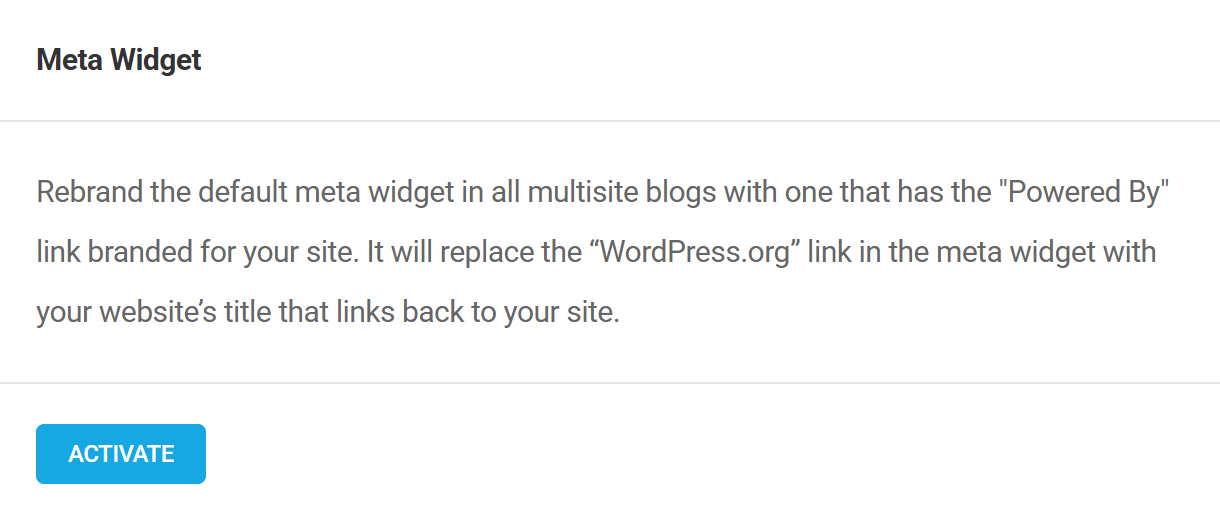 Activate Branda meta widget module