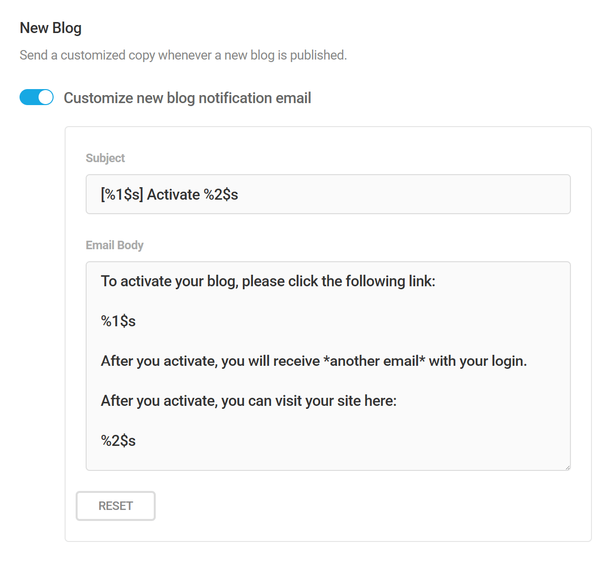 New blog email in Branda Registration Emails module